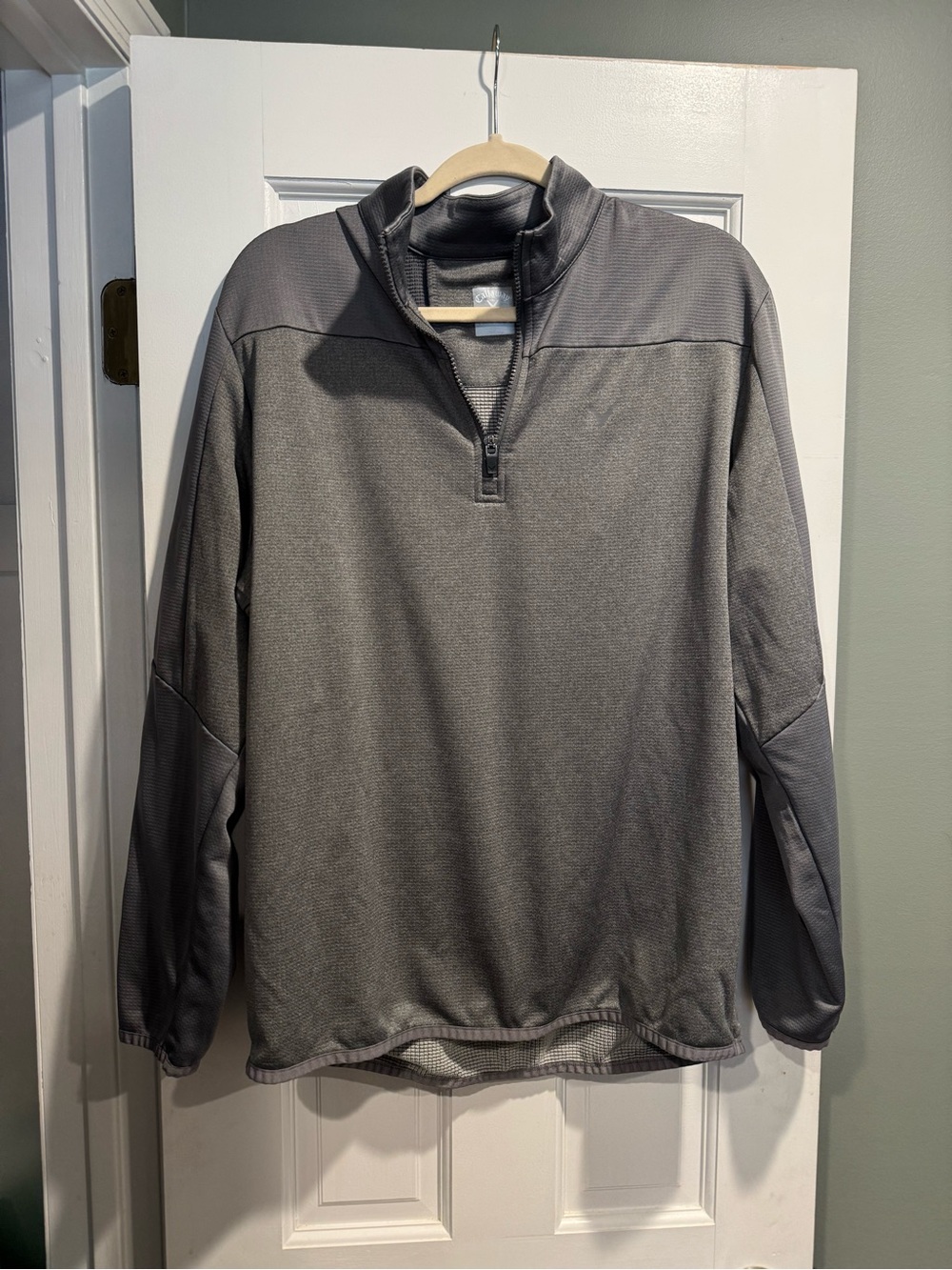 Mens golf callaway gray quarter zip sweatshirt size large
